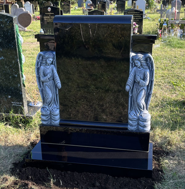 Large Double Angel Headstone